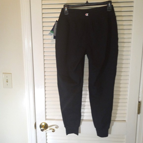 Champion Black Athleticwear Soft Touch Eco Jogger Size S Wicking Pockets NEW - Picture 2 of 11